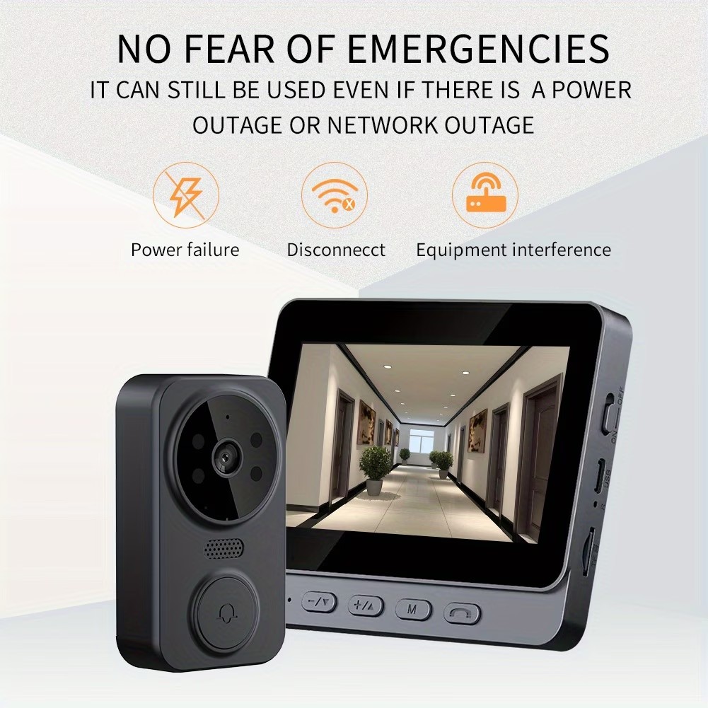 Home Cinema Wireless - 4,3'' IPS-scherm, draadloze video-intercom voor thuisgebruik