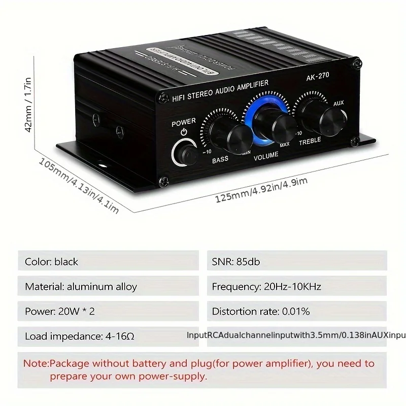 AK-270 HIFI Versterker Kanaal  - Audio Home Cinema recensie en prijs